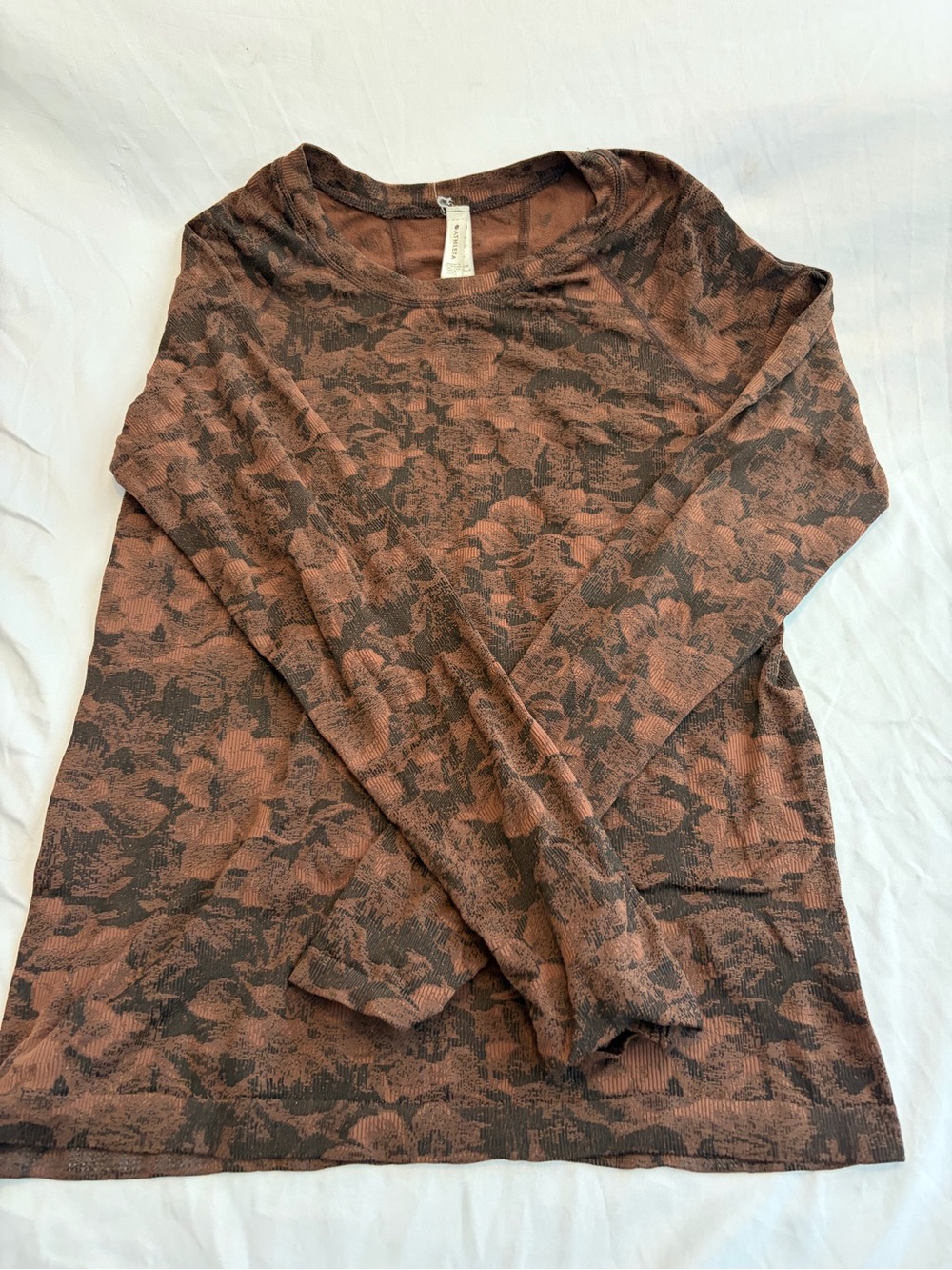 Athleta Long Sleeve Top - Brown - Size S - Picture 3 of 8